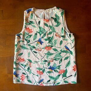 C&E Summer Floral Sleeveless Blouse Top - Size XS